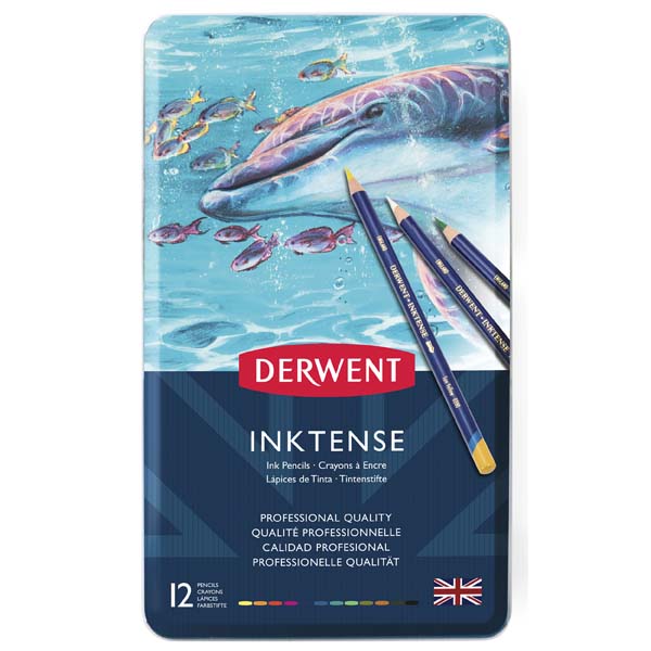 Derwent Inktense Pencils, Tin 12