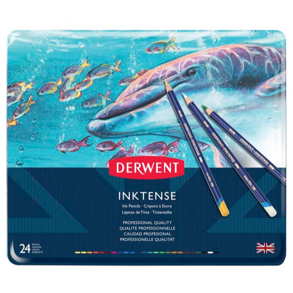 Derwent Inktense Pencils, Tin 24