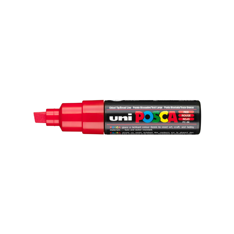 Posca PC 8K Bold Chisel Tip Paint Marker, Red