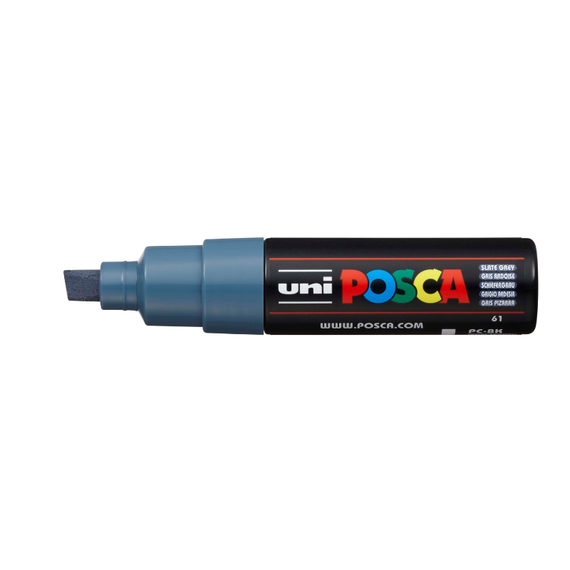 Posca PC 8K Bold Chisel Tip Paint Marker, Slate Grey