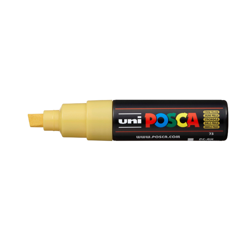 Posca PC 8K Bold Chisel Tip Paint Marker, Straw Yellow