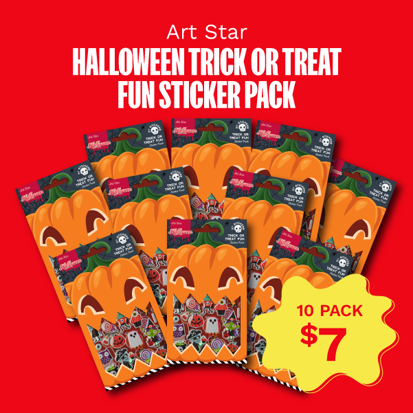 Art Star Halloween Trick or Treat Fun Sticker Pack 180 x 105mm