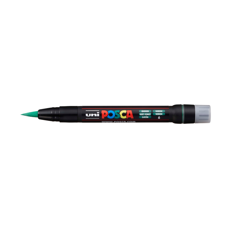 Posca PCF 350 Flexible Brush Tip Paint Marker, Green