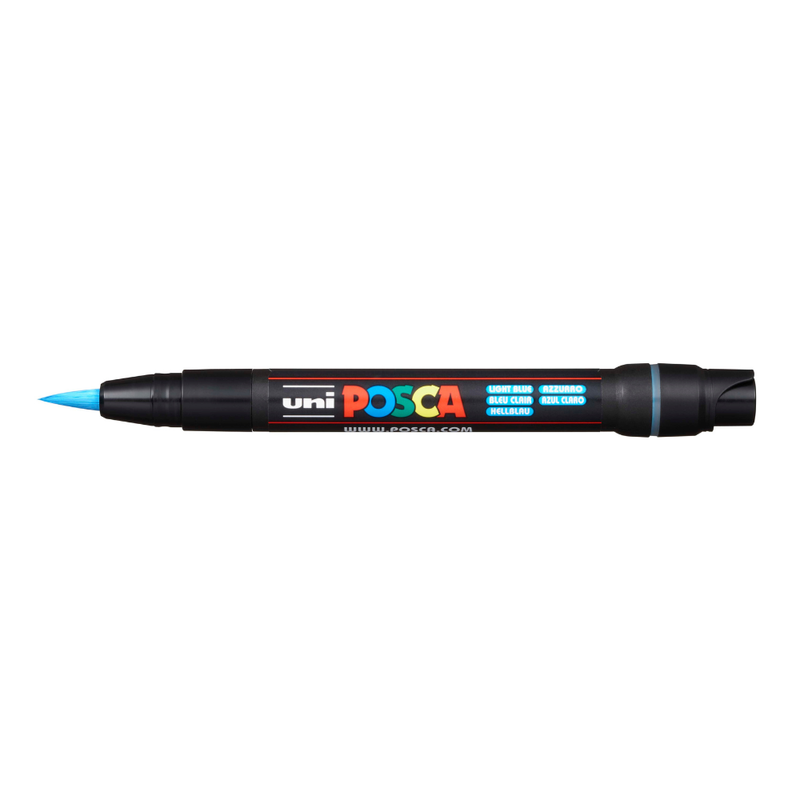 Posca PCF 350 Flexible Brush Tip Paint Marker, Light Blue