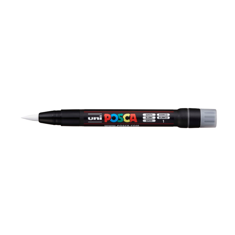Posca PCF 350 Flexible Brush Tip Paint Marker, White