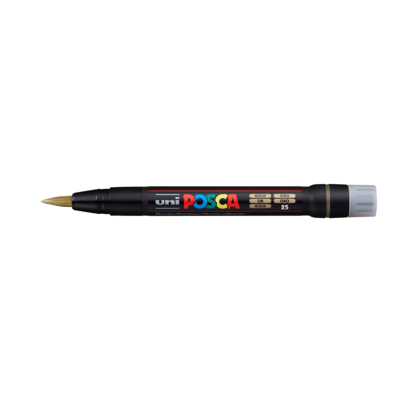 Posca PCF 350 Flexible Brush Tip Paint Marker, Gold
