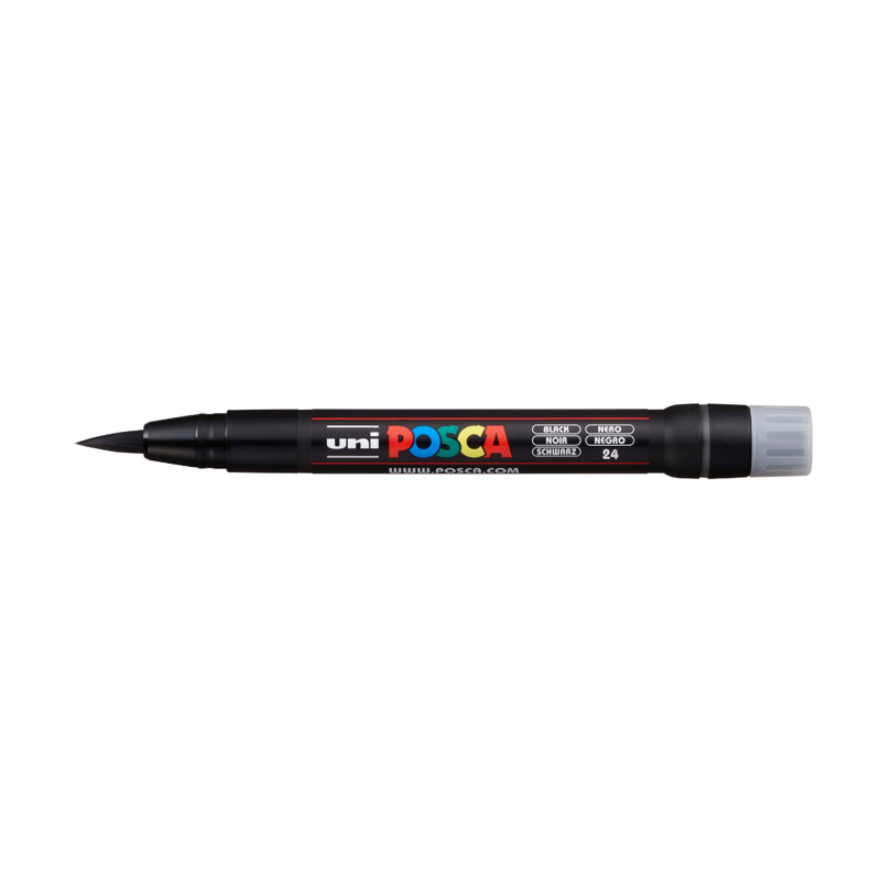 Posca PCF 350 Flexible Brush Tip Paint Marker, Black