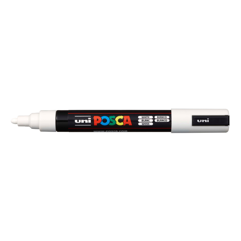 Posca PC-5M Medium Bullet Tip Paint Marker, White