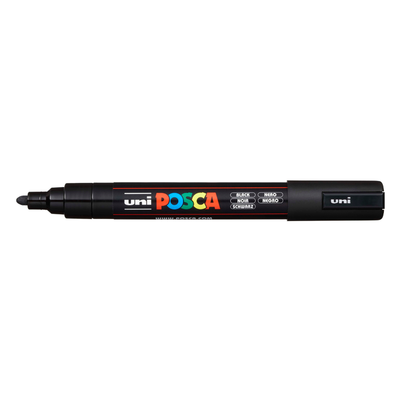 Posca PC-5M Medium Bullet Tip Paint Marker, Black
