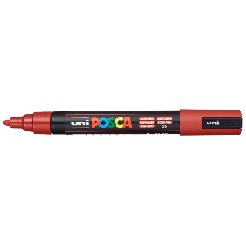 Posca PC-5M Medium Bullet Tip Paint Marker, Ruby Red