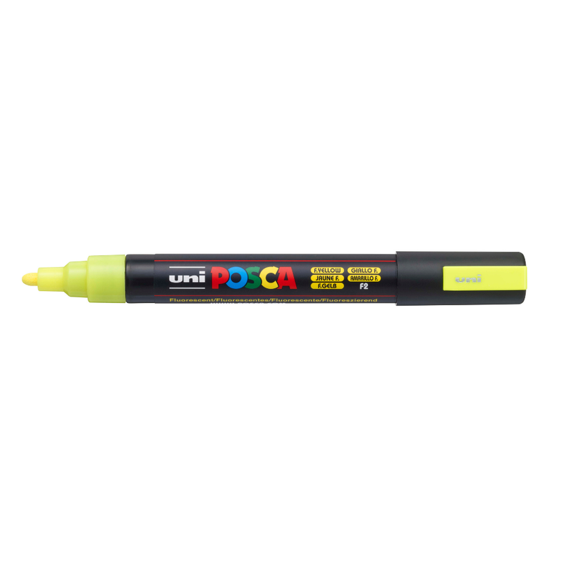 Posca PC-5M Medium Bullet Tip Paint Marker, Fluoro Yellow