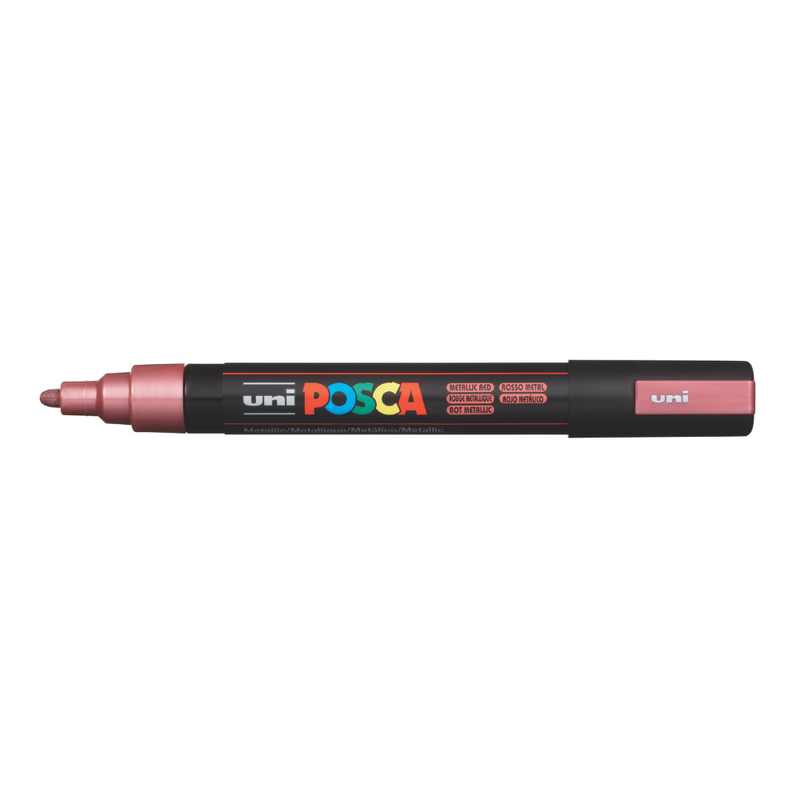Posca PC-5M Medium Bullet Tip Paint Marker metallic, Red