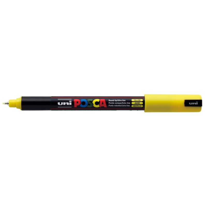 Posca PC 1MR Ultra Fine Bullet Tip Paint Marker, Sunshine Yellow