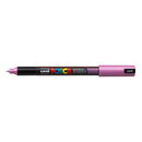 Gray Posca PC 1MR Ultra Fine Bullet Tip Paint Marker, Metallic Pink Paint Markers