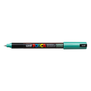 Light Gray Posca PC 1MR Ultra Fine Bullet Tip Paint Marker, Metallic Green Paint Markers