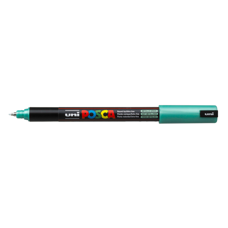 Posca PC 1MR Ultra Fine Bullet Tip Paint Marker, Metallic Green