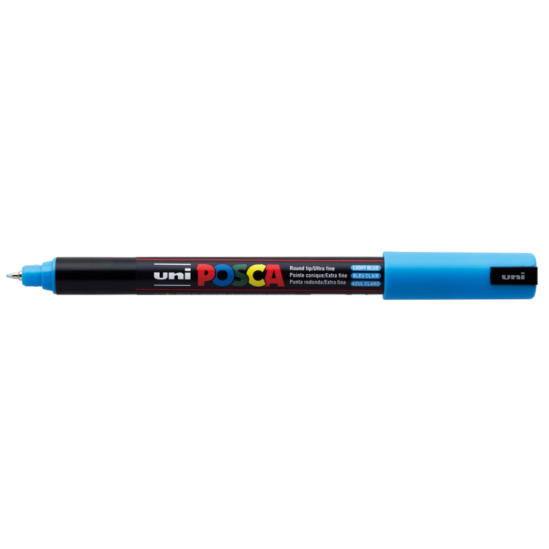 Posca PC 1MR Ultra Fine Bullet Tip Paint Marker, Light Blue