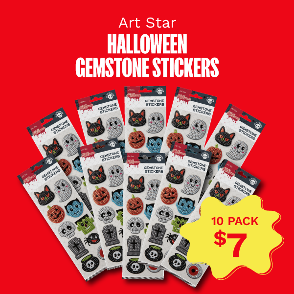 Art Star Halloween Gemstone Stickers 305 x 105mm