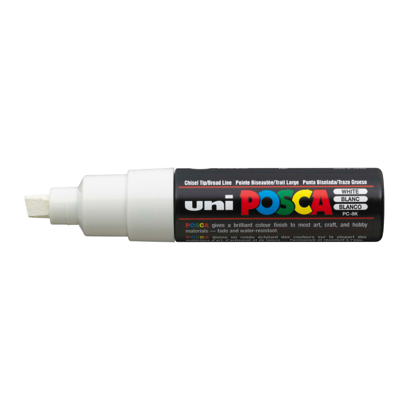 Posca PC 8K Bold Chisel Tip Paint Marker, White