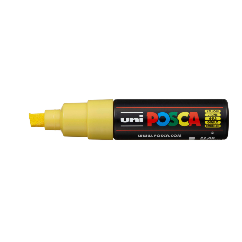 Posca PC 8K Bold Chisel Tip Paint Marker, Yellow