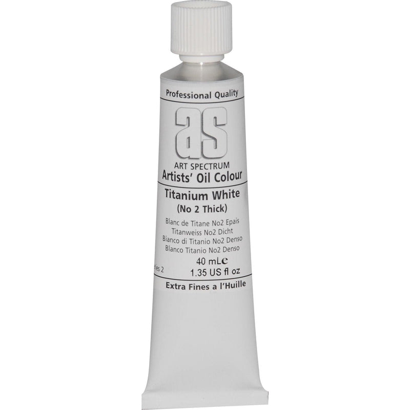 Art Spectrum Oil Paint 40mL Titanium White No.2  S2