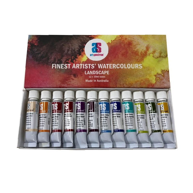 Art Spectrum 10mL Watercolour Paint Box Set Of 12 Australian Landscape Colours