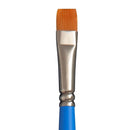 White Smoke Princeton Select 3750 Synthetic Short Handle Brush, Chisel Blender Size 2 Paint Brushes