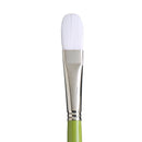 White Smoke Princeton Snap 9800 Synthetic White  Long Handle Brush, Filbert Size 4 Paint Brushes