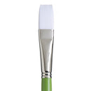 White Smoke Princeton Snap 9800 Synthetic White  Long Handle Brush, Flat Size 4 Paint Brushes