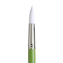 White Smoke Princeton Snap 9800 Synthetic White  Long Handle Brush, Round Size 6 Paint Brushes
