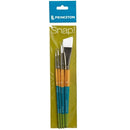 Olive Drab Princeton Snap 9850 Synthetic White Short Handle Brush Set