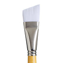 White Smoke Princeton Snap 9850 Synthetic White Short Handle Brush, Ang Shader Size 3/4IN Paint Brushes