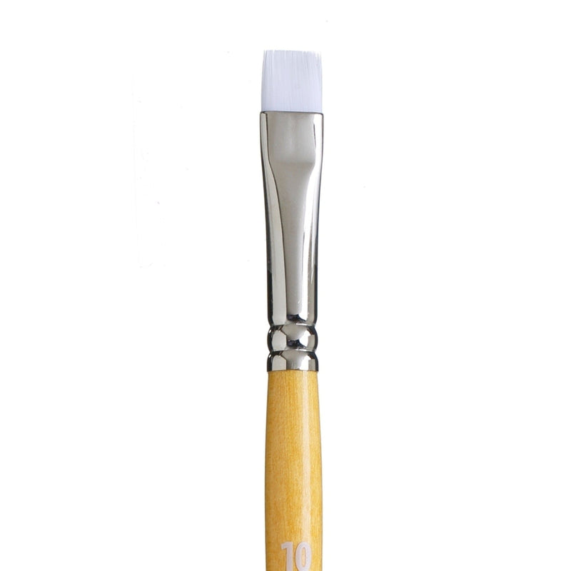 Princeton Snap 9850 Synthetic White Short Handle Brush, Bright Shader Size 6