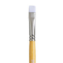 White Smoke Princeton Snap 9850 Synthetic White Short Handle Brush, Bright Shader Size 10 Paint Brushes