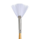 White Smoke Princeton Snap 9850 Synthetic White Short Handle Brush, Fan Size 4 Paint Brushes
