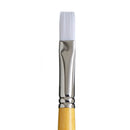 Light Gray Princeton Snap 9850 Synthetic White Short Handle Brush, Flat Shader Size 6 Paint Brushes