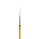 White Smoke Princeton Snap 9850 Synthetic White Short Handle Brush, Liner Size 4 Paint Brushes