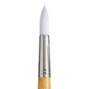 White Smoke Princeton Snap 9850 Synthetic White Short Handle Brush, Round Size 20 Paint Brushes