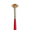 White Smoke Princeton Velvetouch 3950 Synthetic Short Handle Brush Fan Size 10/0 Paint Brushes