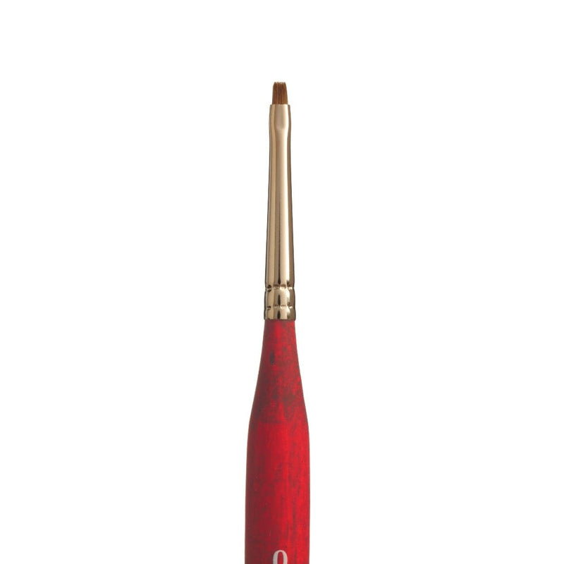 Princeton Velvetouch 3950 Synthetic Short Handle Brush Mini Chisel Blender Size 0