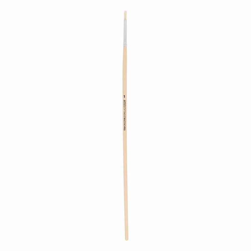 White Artist First Choice Artist Bristle Brush Round Size 1 Brushes