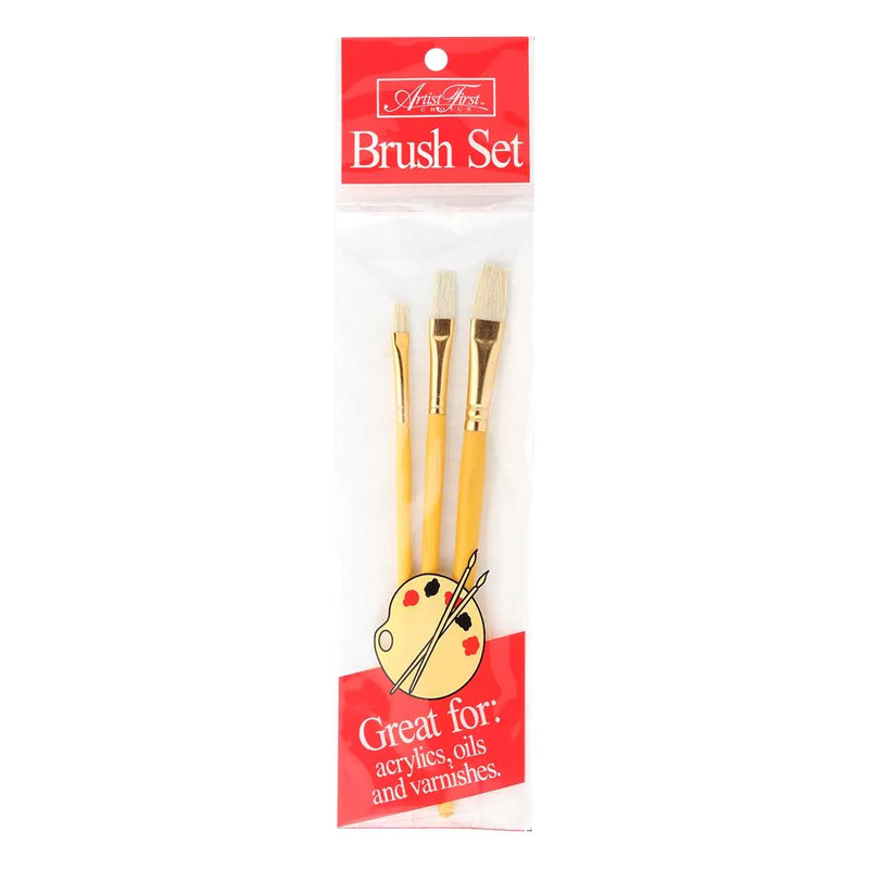 Artist First Choice Bristle Brush Set 3 Pieces