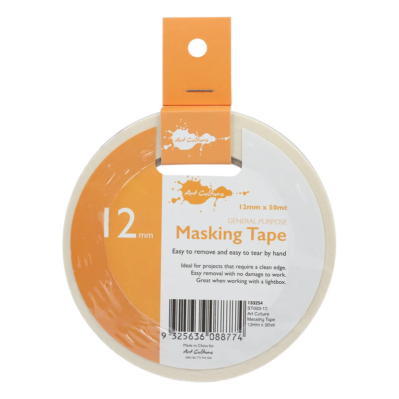 Sandy Brown Art Culture Masking Tape 12mm x 50m Tapes