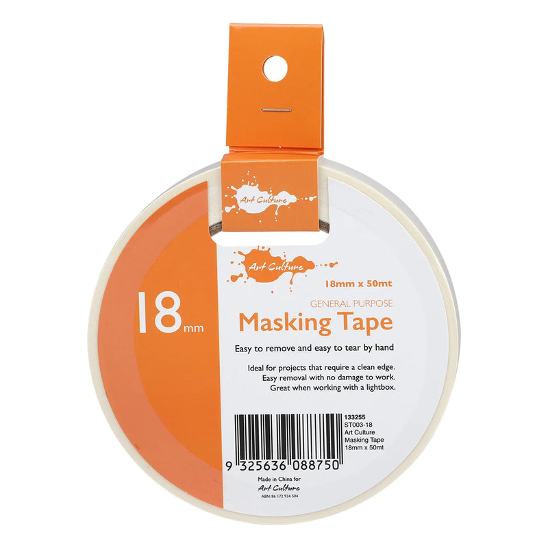 Coral Art Culture Masking Tape 18mm x 50m Tapes