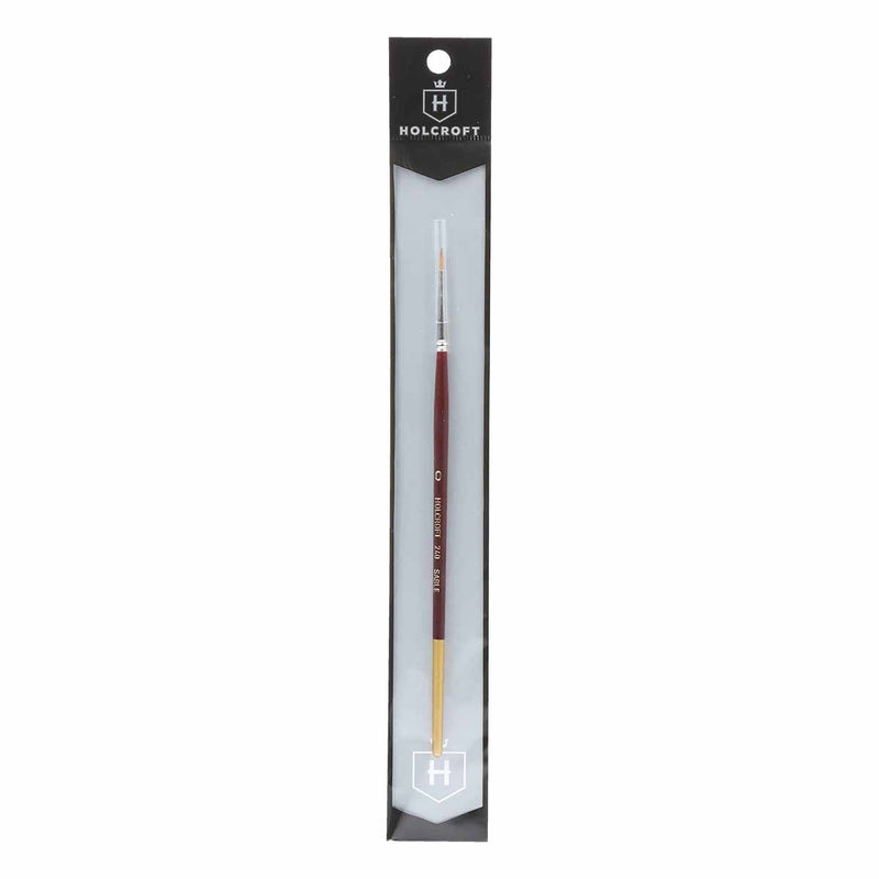 Gray Holcroft Pure Red Sable Brush Round Size 0 Brushes