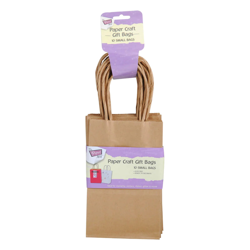 The Paper Mill Paper Craft Bags Brown 10 Pieces
