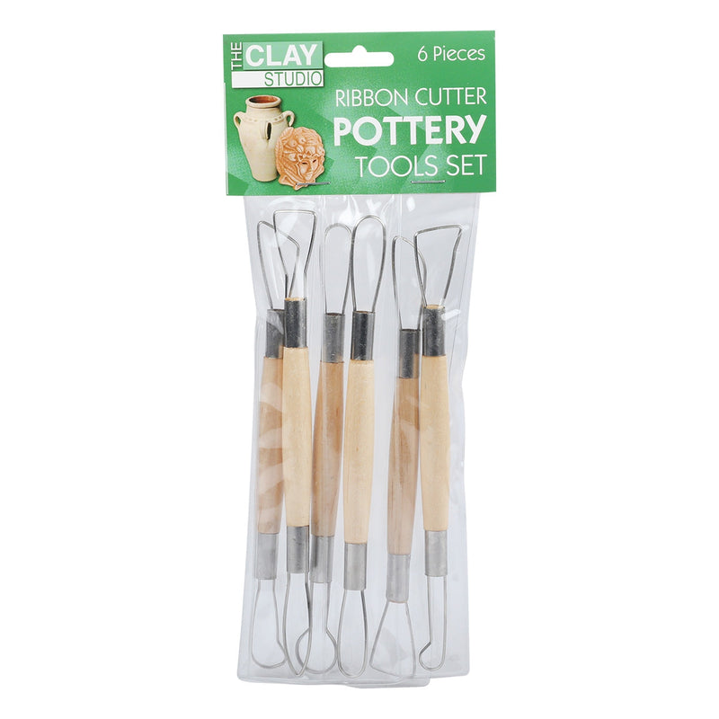 Tan The Clay Studio Ribbon Cutter Pottery Tool Set 6 Pieces Modelling and Casting Tools and Accessories