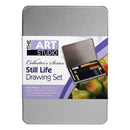Dim Gray The Art Studio Still Life Colour Drawing Tin Set Pastels & Charcoal