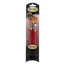 Brown Holcroft Premium Taklon Acrylic & Watercolour 4 Piece Set Brushes