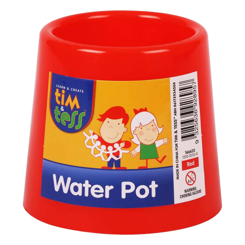 Goldenrod Tim & Tess Water Pot 3.5 x 4.5 x 3.35mm Red Kids Painting Acccessories